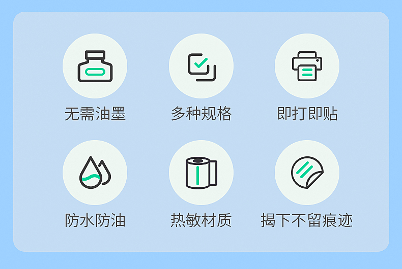 硕方彩色不干胶标签纸